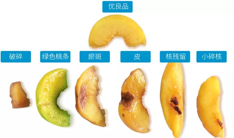 桃半/桃条/桃丁分选样品示例